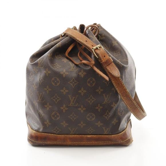 Louis Vuitton Noe Shoulder Bag Leather Monogram Brown - Picture 1 of 7